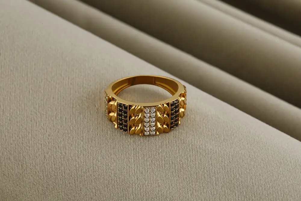 Men’s Gold Plated 925 Silver Ring VJ55